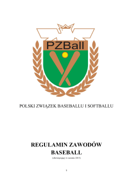 regulamin_baseball_2015 - Polski Związek Baseballu i Softballu
