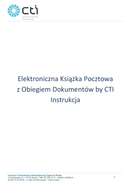 Elektroniczna Książka Pocztowa z Obiegiem Dokumentów by CTI