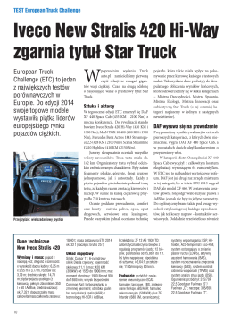 Iveco New Stralis 420 Hi-Way zgarnia tytuł Star Truck