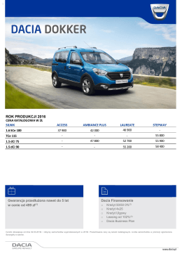 Jubileuszowa seria limitowana Dacia Celebration Wejdź na wyższy