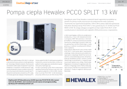 Pompa ciepła Hewalex PCCO SPLIT 13 kW | InstalReporter