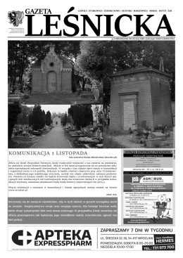 Gazeta Leśnicka 30 października 2015