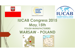 IUCAB Congress 2015 May,15th WARSAW
