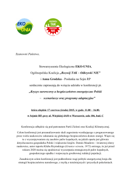 Zaproszenie PDF - Koalicja Klimatyczna