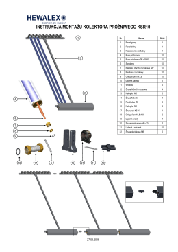 Instrukcja montażu kolektora prożniowego KSR10
