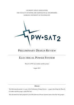 Preliminary Design Review - PW-Sat2