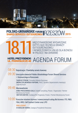 Slajd 1 - Polsko-Ukraińskie Forum Shared Services i Outsourcingu