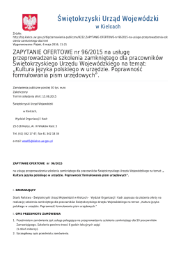 Generuj PDF - Biuletyn Informacji Publicznej, Świętokrzyskiego