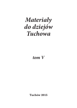 Materiały do dziejów Tuchowa tom V