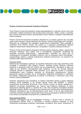 Phoenix Contact Environmental Compliance Standard (status 1
