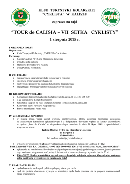 TOUR de CALISIA – VII SETKA CYKLISTY”