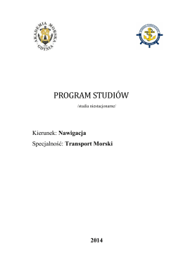 Program studiów - Wydział Nawigacyjny Akademii Morskiej w Gdyni