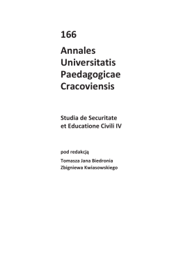 Folia 166 - Annales Universitatis Paedagogicae Cracoviensis