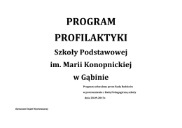 Program profilaktyki szkoły na rok szkolny 2015/2016