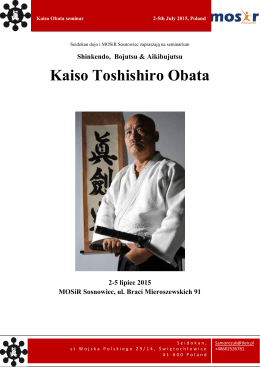 Kaiso Toshishiro Obata - Seidokan Dojo
