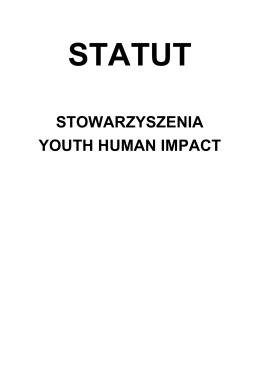 statut - Youth Human Impact