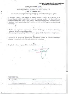 Regulamin i schemat organizacyjny Urzędu Skarbowego w Legnicy
