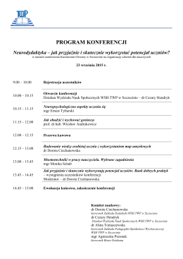 program konferencji