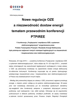 Nowe regulacje OZE a niezawodność dostaw energii_2015.05.20