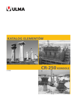 Katalog elementów Konsole CR-250
