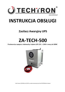 Instrukcja obsługi ZA-TECH-500-S
