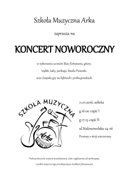 KONCERT NOWOROCZNY - Szkoła Muzyczna Arka