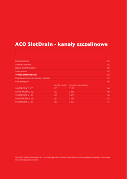 ACO SlotDrain - kanały szczelinowe