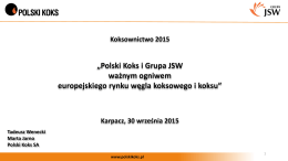 Polski Koks i Grupa JSW ważnym ogniwem europejskiego