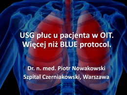 USG płuc u pacjenta w OIT. Więcej niż BLUE protocol.