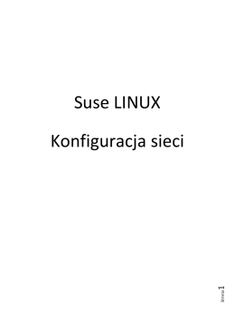 Suse LINUX Konfiguracja sieci - trener