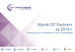 Prezentacja roczna DTP za rok 2014