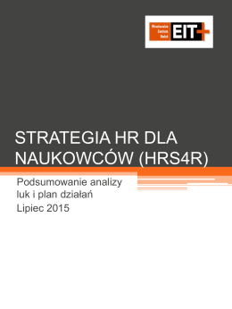 Raport Analiza 2015 - EIT+ Wrocławskie Centrum Badań