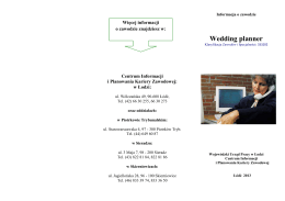 Wedding planner - Wojewódzki Urząd Pracy w Łodzi
