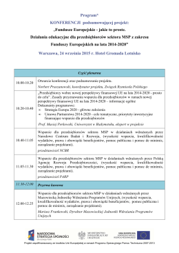 Program konferencji 24.09.2015r