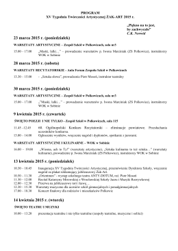 ŻAK-ART 2015 - program [plik pdf]