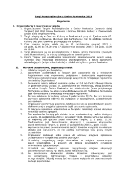 Regulamin - Pawłowice, Urząd Gminy