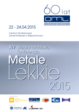 Program konferencji METALE-LEKKIE-2015