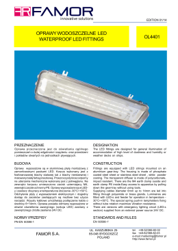 oprawy wodoszczelne led waterproof led fittings ol4401