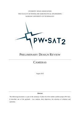 Preliminary Design Review - PW-Sat2