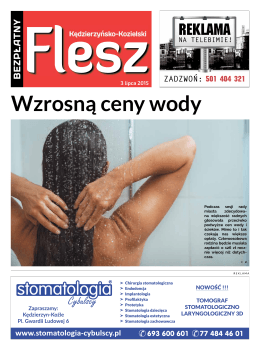 Wzrosną ceny wody - FLESZ Kędzierzyńsko