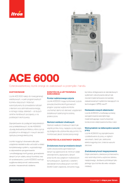 Karta katalogowa ACE 6000