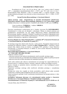Ogłoszenie o przetargu - Czarna Dolna - starostwo