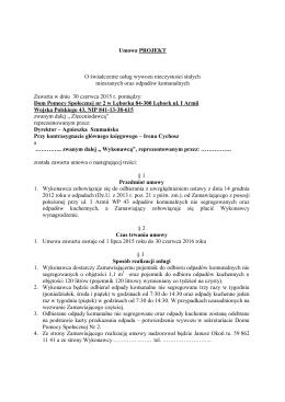 Projekt umowy - Dom Pomocy Społecznej Nr 2 w Lęborku