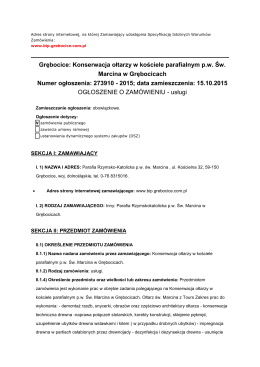 Grębocice: Konserwacja ołtarzy w kościele parafialnym p.w. Św