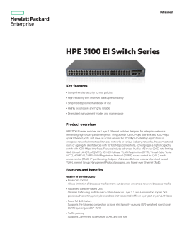 HPE 3100 EI Switch Series data sheet