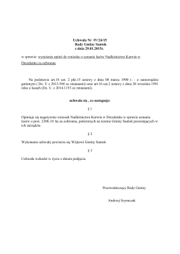 Uchwała Nr IV/24/15 Rady Gminy Santok z dnia 29.01.2015r. w