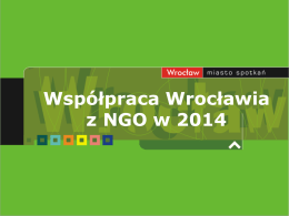 spółpraca Wrocławia z NGO w roku 2014
