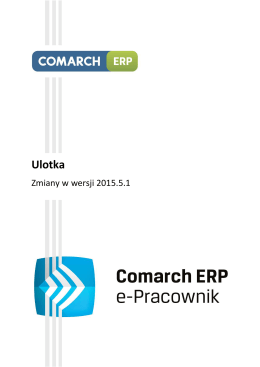 Comarch ERP e-Pracownik 2015.5.1 - ulotka