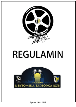 Regulamin 2 Bytomska Barbórka 2015