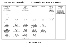 PAŹDZIERNIK 2015 - Fitness Club Grochów